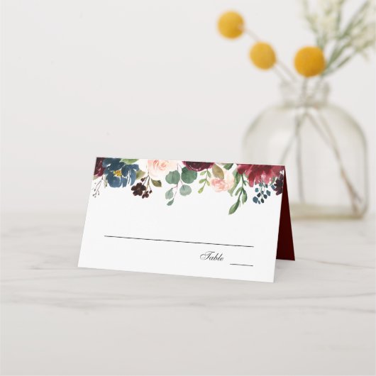 Carte De Placement Bouquet Bourgogne | Escort (Devant)