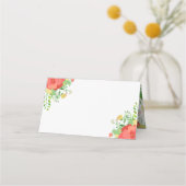 Carte De Placement Bouquet de corail et de rose jaune (Dos)