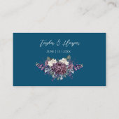Carte De Placement Bouquet Mariage de goth esthétique foncé (Dos)