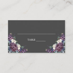 Carte De Placement Bouquet Mariage de goth esthétique foncé