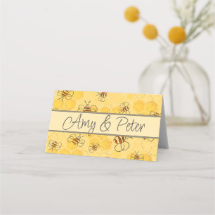Carte De Placement Bourdonnement d'abeilles Abeilles à miel Mignonnes
