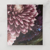 Carte De Placement Bourgogne et Mariage floral rose pâle (Intérieur déplié)