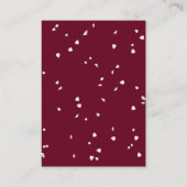 Carte De Placement Bourgogne Floral Mariage Blanc Blossom Merci (Dos)