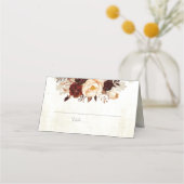 Carte De Placement Bourgogne Rustic Flowers Mariage (Devant)