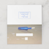 Carte De Placement Bouteille Sur Mariage De Sable De Plage (Extérieur déplié)