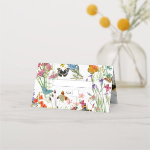 Carte De Placement Bouteilles Fleurs sauvages  Mariage floral