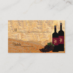 Carte De Placement Bouteilles vintages de vin Place Numéro de la cart