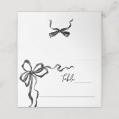 Carte De Placement Bow de Noël funky et fantaisiste noir pour dîner d (Extérieur déplié)