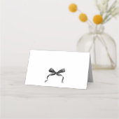 Carte De Placement Bow de Noël funky et fantaisiste noir pour dîner d (Dos)