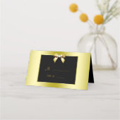 Carte De Placement Bow or glamour et Mariage noir (Devant)