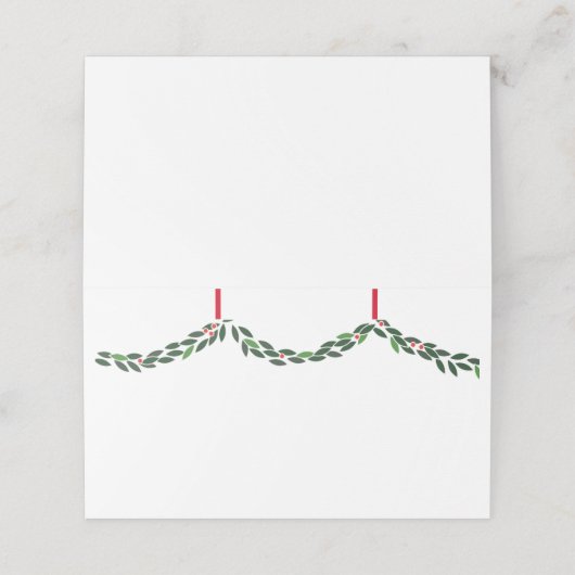 Carte De Placement Boxwood Garland (Extérieur déplié)