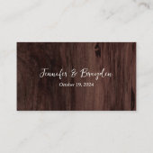 Carte De Placement Branche de coton, Mariage de bois (Dos)