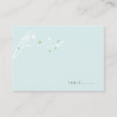 Carte De Placement Branche d'hiver Fleur de neige Simple Mariage élég (Devant)