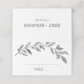Carte De Placement Branches courbes | Mariage argenté (Extérieur déplié)