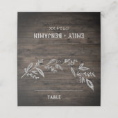 Carte De Placement Branches courbes | Mariage en bois (Extérieur déplié)