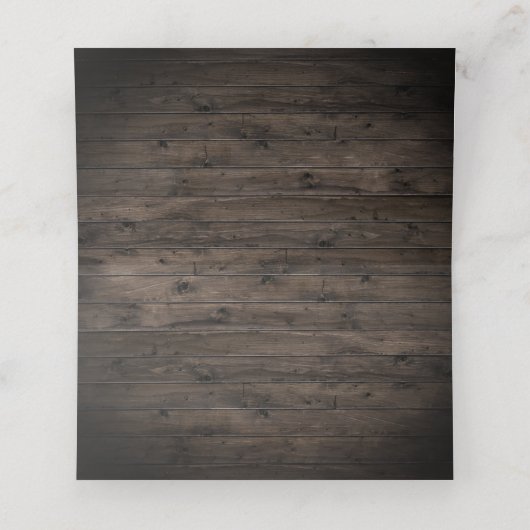 Carte De Placement Branches courbes | Mariage en bois (Intérieur déplié)