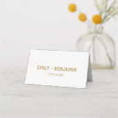 Carte De Placement Branches courbes | Mariage or (Dos)