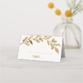 Carte De Placement Branches courbes | Mariage or (Devant)