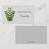 Carte De Placement Branches et baies modifiables Noël (Devant / Derrière)