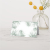 Carte De Placement Branches Feuilles vertes aquarelles (Dos)