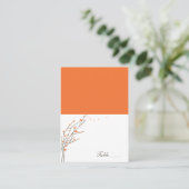 Carte De Placement Branches fleurissantes Plaques de cartons - Orange (Debout devant)