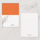 Carte De Placement Branches fleurissantes Plaques de cartons - Orange (Devant / Derrière)