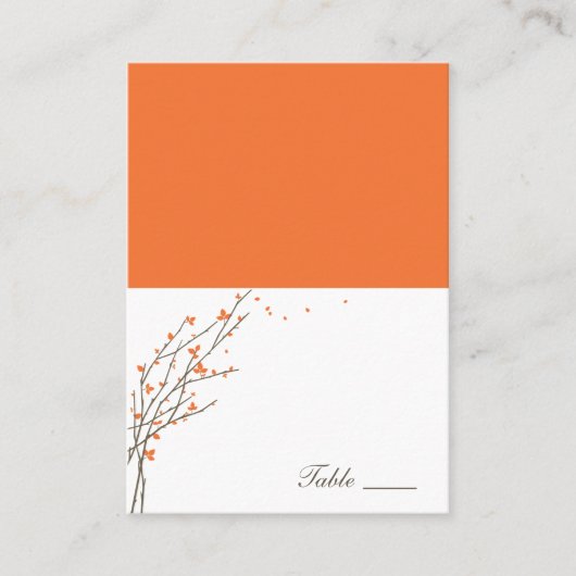 Carte De Placement Branches fleurissantes Plaques de cartons - Orange (Devant)