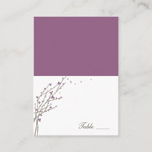 Carte De Placement Branches fleurissantes Plaques de rangement pliées