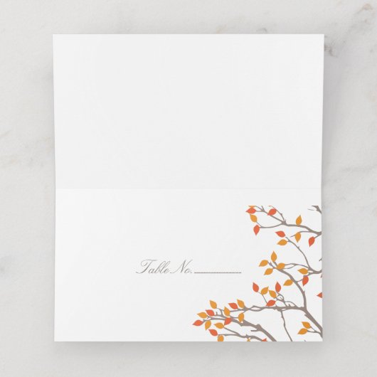 Carte De Placement Branches joyeuses (Intérieur déplié)