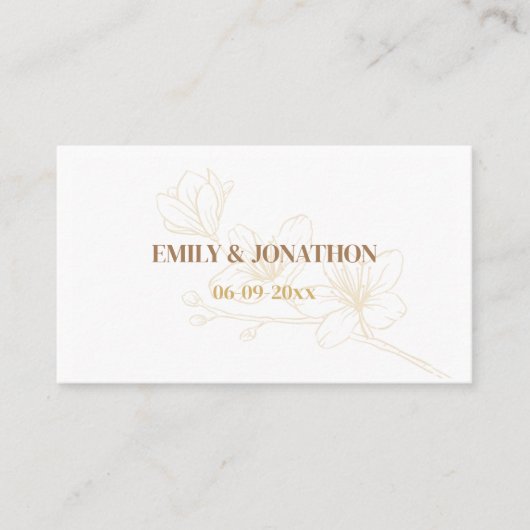 Carte De Placement Bravo pour l'amour ! Script Whimsical (Devant)