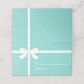 Carte De Placement Bride Douche Mariée Turquoise Tea Party (Extérieur déplié)