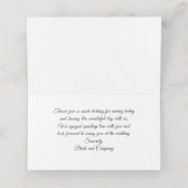 Carte De Placement Bride Douche Mariée Turquoise Tea Party (Intérieur déplié)