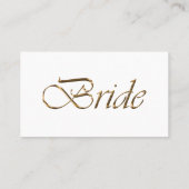 Carte De Placement Bride Elegant or script Réservé table Mariage (Dos)
