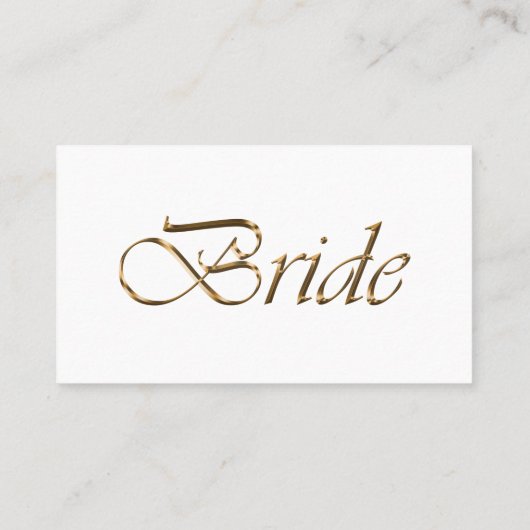 Carte De Placement Bride Elegant or script Réservé table Mariage (Dos)