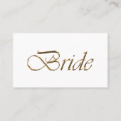 Carte De Placement Bride Elegant or script Réservé table Mariage (Devant)