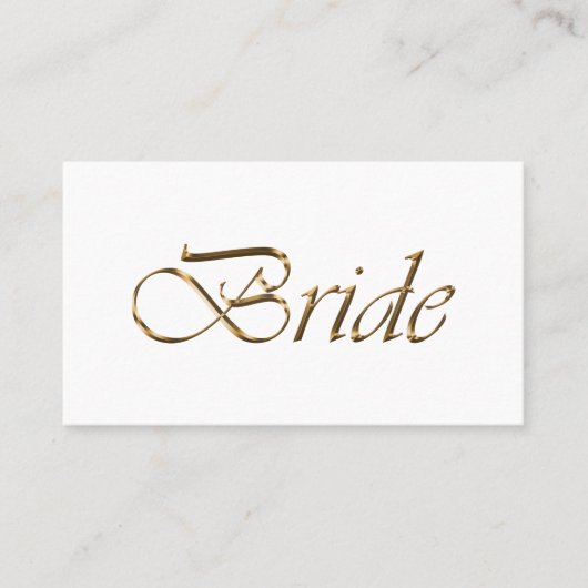 Carte De Placement Bride Elegant or script Réservé table Mariage (Devant)