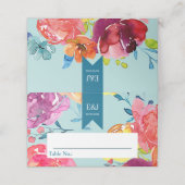 Carte De Placement Bright Été coloré Mariage (Extérieur déplié)