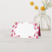 Carte De Placement Bright Pink Rose Wedding (Devant)