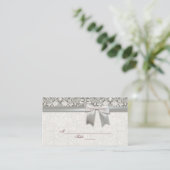 Carte De Placement brocade en dentelle blanche élégante (Debout devant)