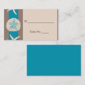 Carte De Placement Brown Turquoise Band Starfish Mariage Plaques (Devant / Derrière)