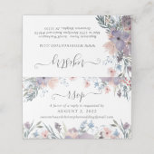 Carte De Placement Budget Mariage RSVP Registre Floral Cut-Apart (Extérieur déplié)