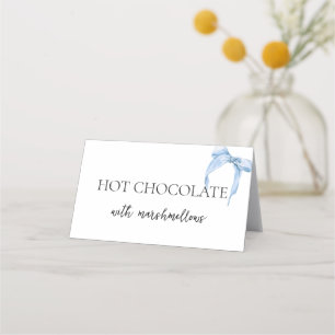 Carte De Placement Buffet Dusty Bow Fête des mariées Bleue