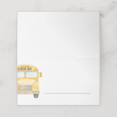 Carte De Placement Buffet rempli de bus de l'école jaune (Extérieur déplié)