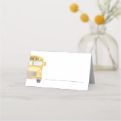 Carte De Placement Buffet rempli de bus de l'école jaune (Devant)