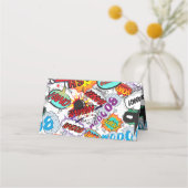 Carte De Placement Bulle de dialogue moderne amusante de bande dessin (Dos)