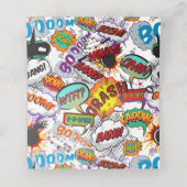 Carte De Placement Bulle de dialogue moderne amusante de bande dessin (Intérieur déplié)