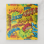 Carte De Placement Bulle de texte de bande dessinée rétro tendance (Intérieur déplié)