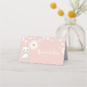 Carte De Placement Bunny Daisy Girl Birthday Party Place Card (Devant)