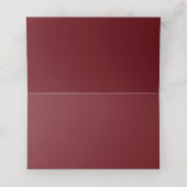 Carte De Placement Burgundy Blush Floral Gold Mariage Nom de l'invité (Intérieur déplié)