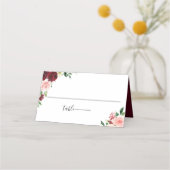 Carte De Placement Burgundy Blush FlorMariage (Devant)